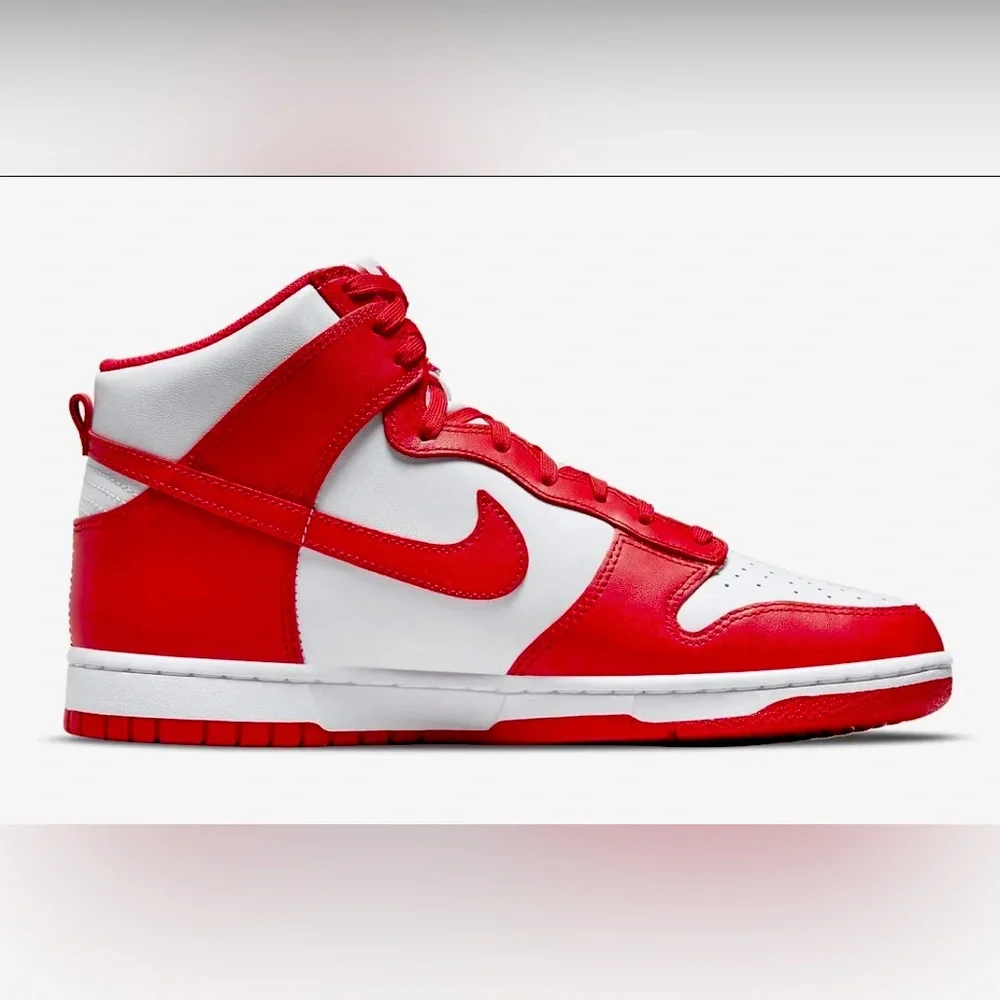 New Nike Dunk Hi Retro championship white red DD1399-106 Men’s size 13